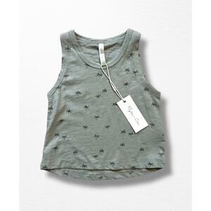 NWT Rylee + Cru Palm Trees Cotton Tank, 0-3 Months